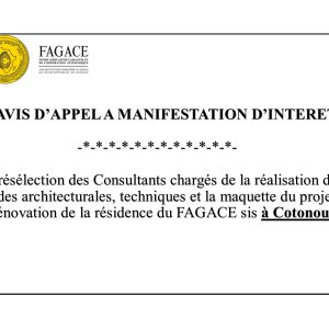 AVIS D’APPEL A MANIFESTATION D’INTERET – Cotonou